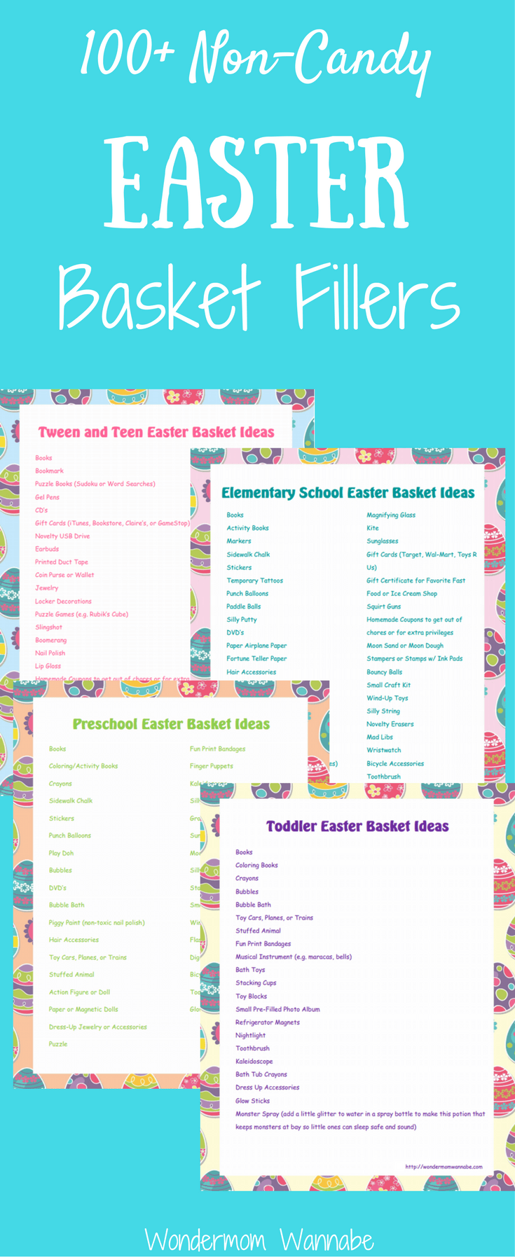 101+ Easter Basket Filler Ideas (free Printable Lists ...