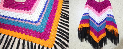 Love Crochet Girls Shawl All Sizes Free Crochet Pattern
