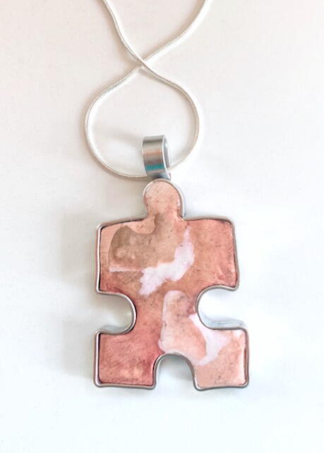 Polymer Clay Puzzle Piece Pendant