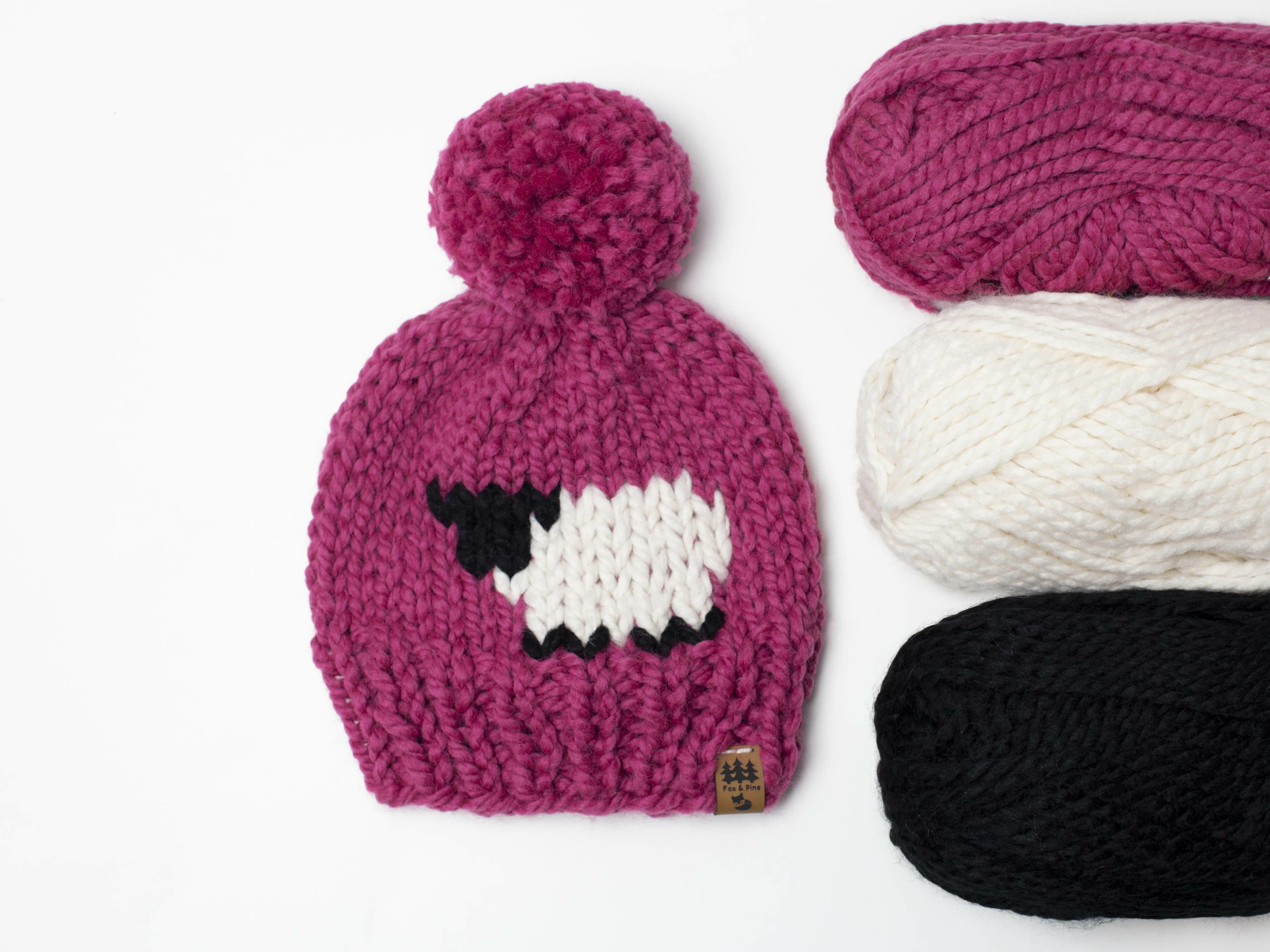 Sheep Beanie Toque Pompom Hat | AllFreeKnitting.com