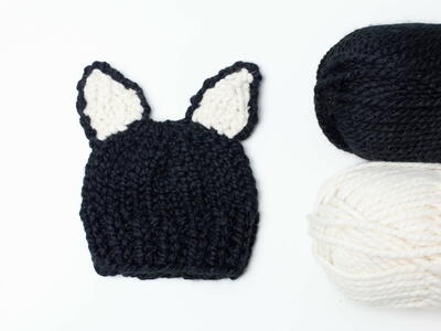 Cat Ears Hat Toque Beanie Baby Children Halloween Custome