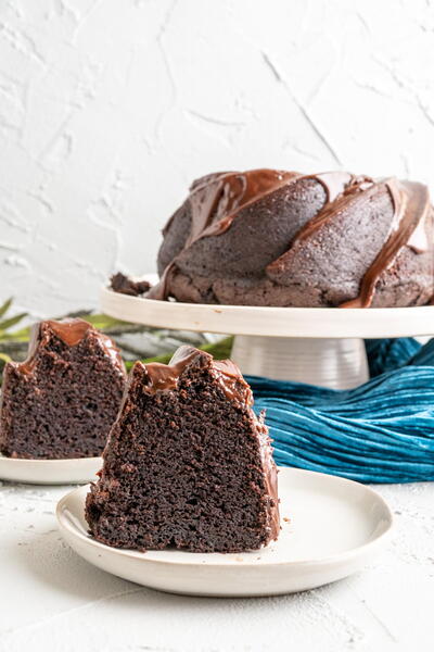 Authentic Dark Chocolate Bundt Cake