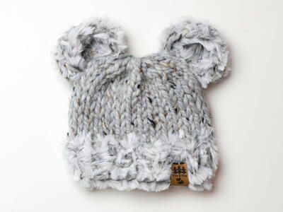 Fur Bear Ears Hat Toque Baby Children