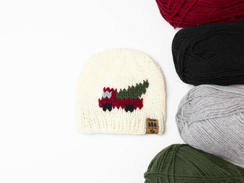 Christmas Tree Farm Red Truck Hat Beanie