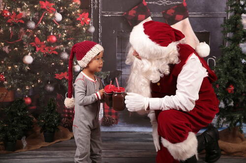 Christmas Santa Stocking Cap Baby Children