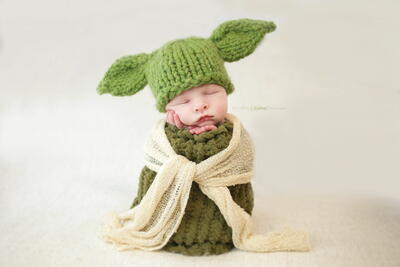 Baby Yoda Hat Baby Ears Green Star Wars
