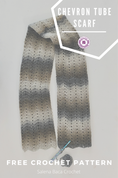 Chevron Tube Scarf: Quick & Easy Crochet Pattern With Chart