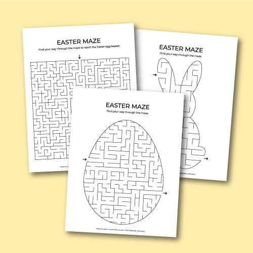 Printable Easter Mazes