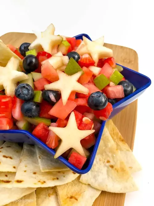 Red, White And Blue Fruit Salsa