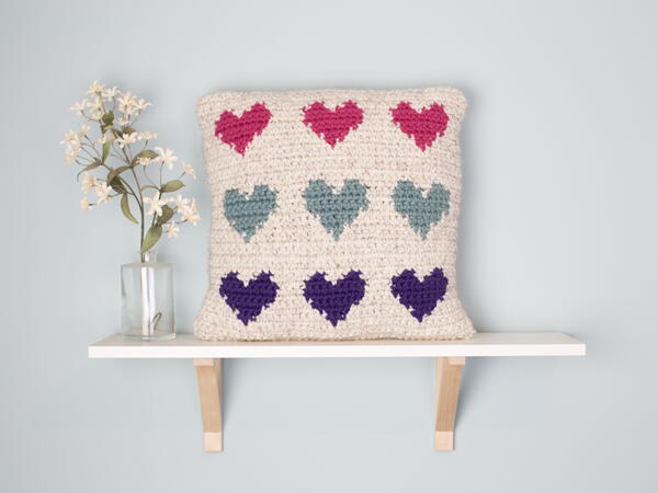 Little Sweetheart Pillow Girls Bedroom Hearts 