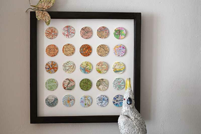 Map Memory Art | AllFreePaperCrafts.com