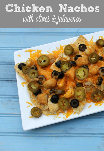 Chicken Nachos With Olives & Jalapenos Recipe