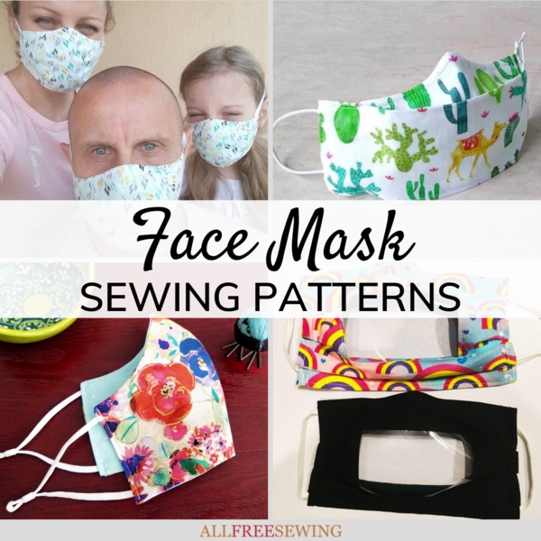 25+ Patterns for Face Masks (Free!) | AllFreeSewing.com 25-patterns-for-face-masks-free-allfreesewing-com