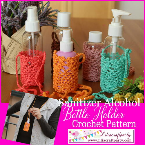 Hand Sanitizer Alcohol Spray Bottle Holder Crochet Pattern