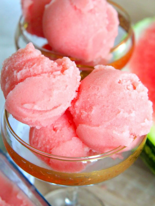 Watermelon Sorbet With Coconut