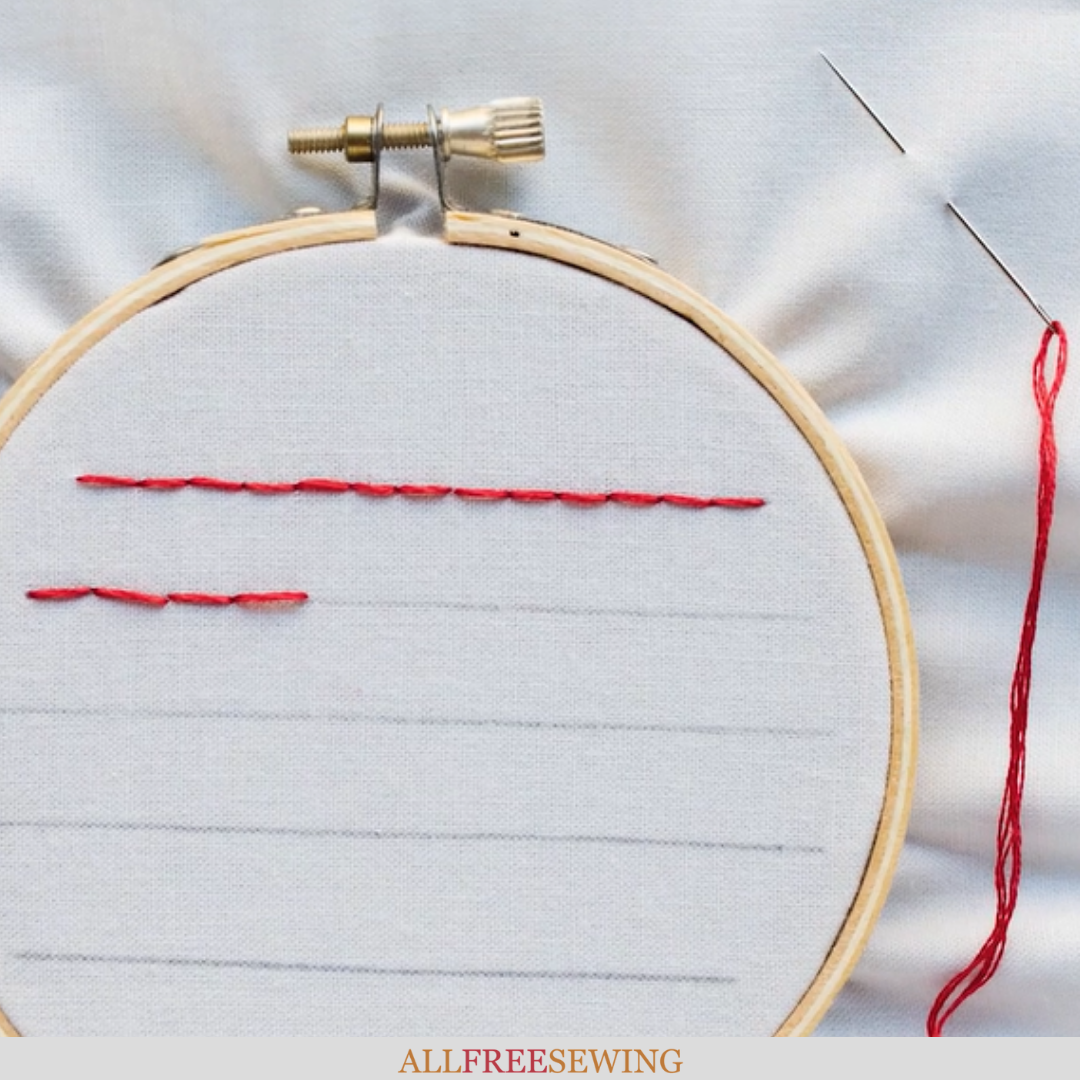 Embroidery straight hot sale stitch