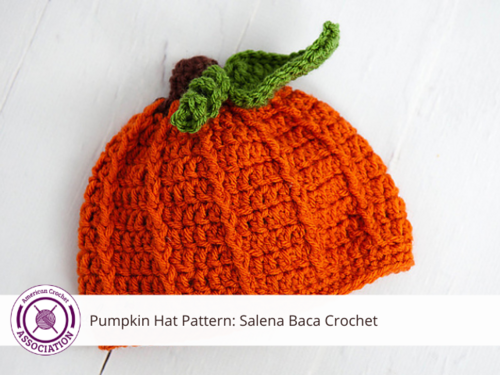 Pumpkin Hat With Vines And Leaf: Crochet Pattern