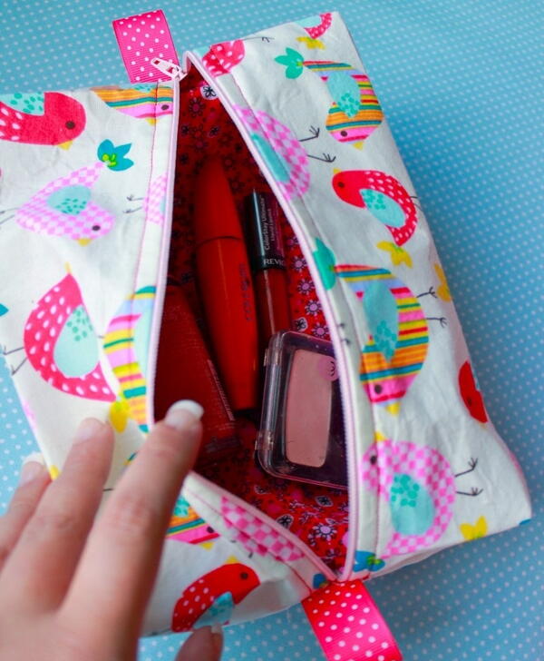 Boxy Cosmetic Bag Tutorial Sewing