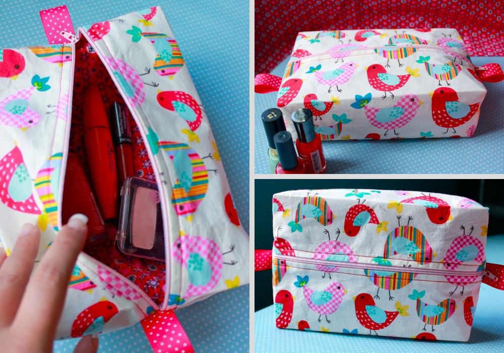 Boxy Cosmetic Bag Tutorial (& Sewing Video)