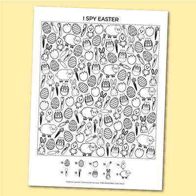 Printable I Spy Easter