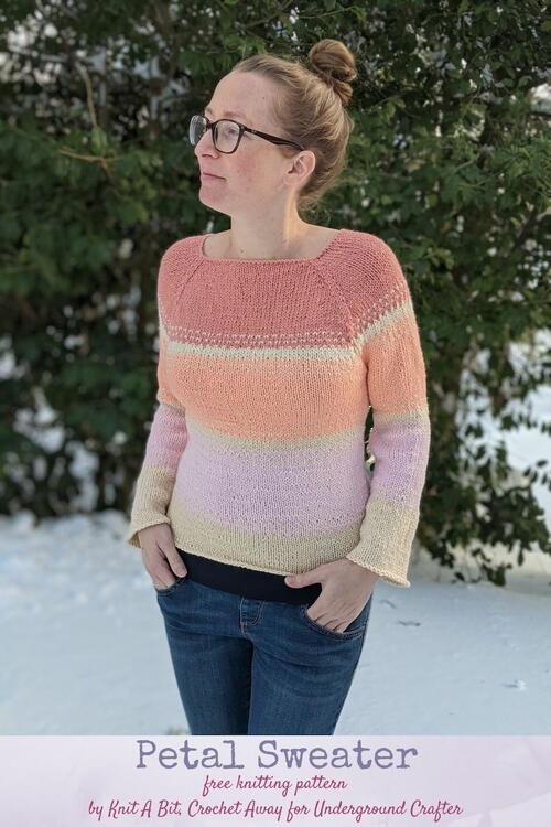 Petal Sweater By Knit A Bit, Crochet Away