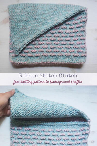 Ribbon Stitch Clutch
