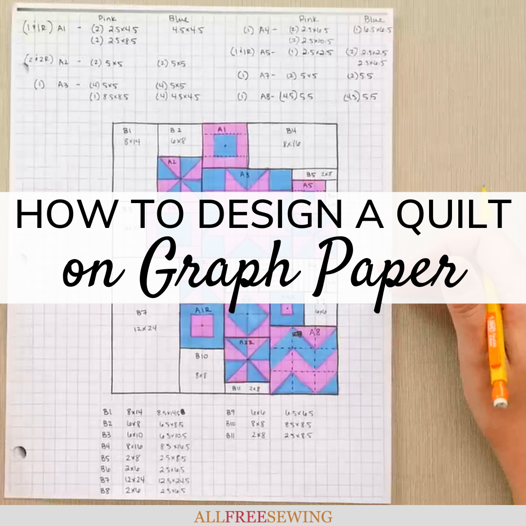 How to Design a Quilt on Graph Paper | AllFreeSewing.com how-to-design-a-quilt-on-graph-paper-allfreesewing-com