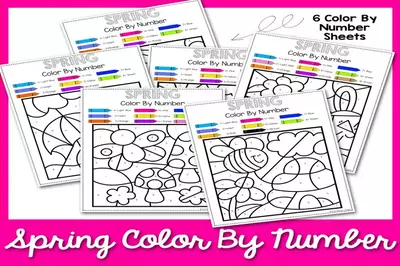 Spring Color By Number Free Download!