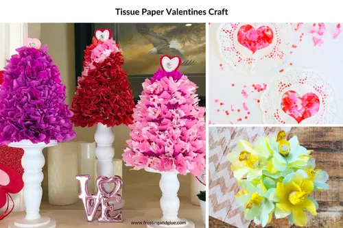Tissue Paper Valentines Craft