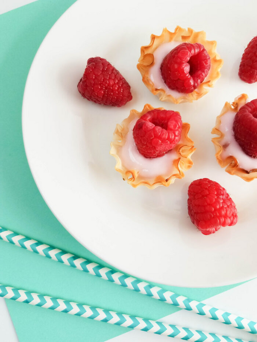 No Bake Raspberry Yogurt Tarts