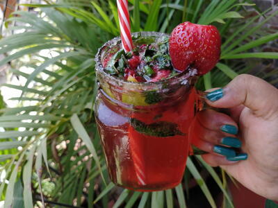 Virgin Strawberry Mojito | Mocktail In A Mug | Easy Mug Beverage