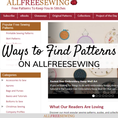 5 Ways to Find Free Sewing Patterns on AllFreeSewing.com