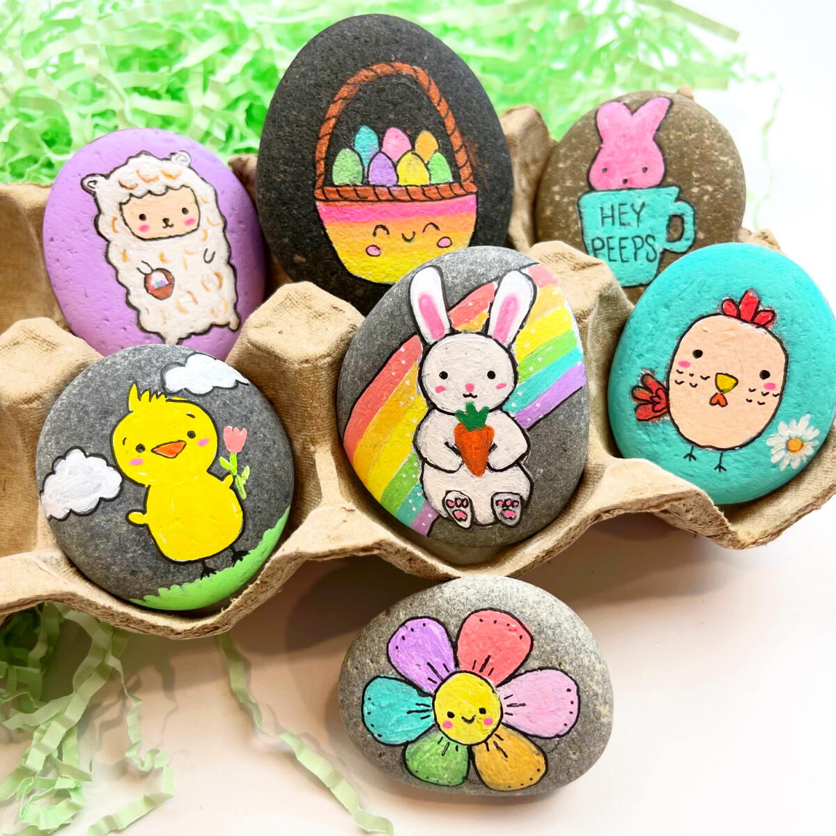Easter Painted Rocks | AllFreeKidsCrafts.com