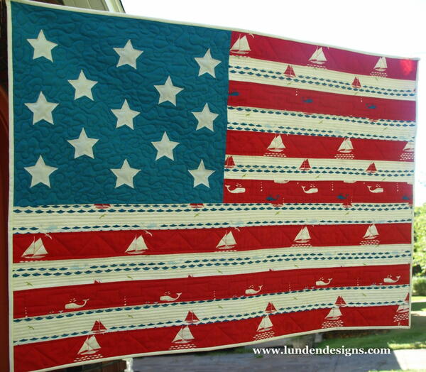 Star Spangled American Flag Quilt