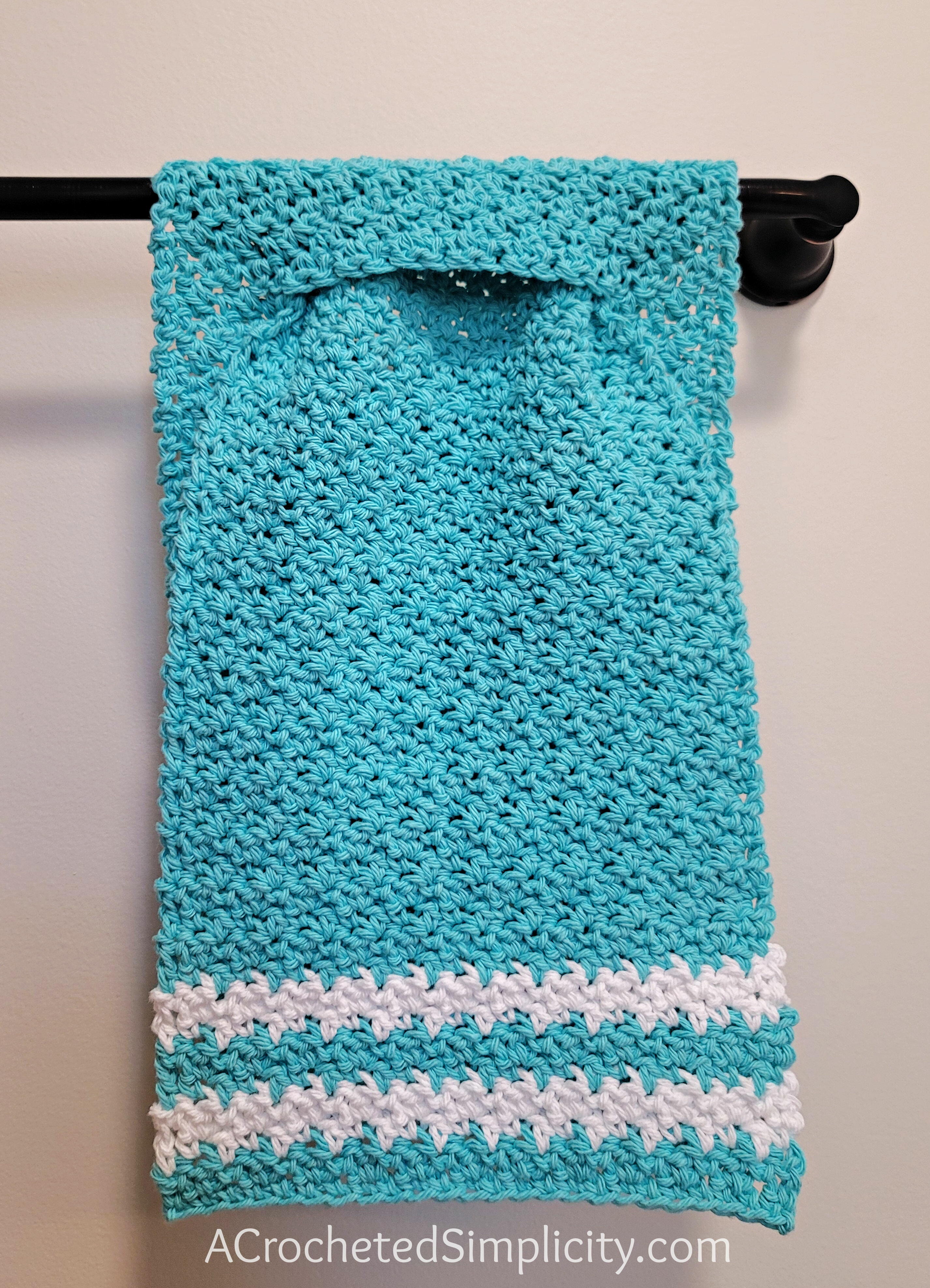 10 Minute Towel Ring  No Sew Crochet Towel Set — Day's Crochet & Knit