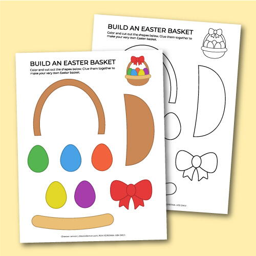 Printable Build An Easter Basket