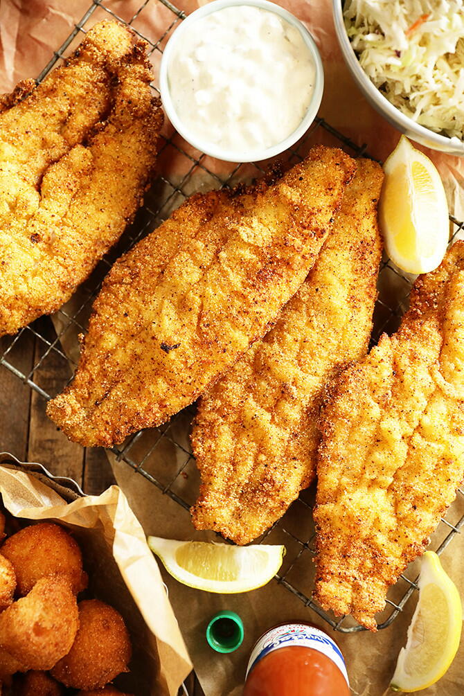 Lemon Pepper Fried Catfish | FaveSouthernRecipes.com