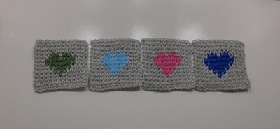 Crochet Heart Coasters