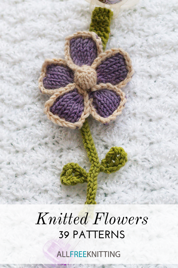 39 Knitted Flowers Patterns | AllFreeKnitting.com
