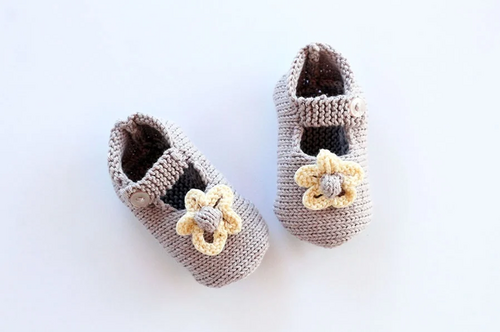 Mary Jane Baby Booties