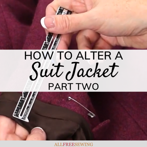 Sewing Alteration Series How to Alter a Suit Jacket Part 2