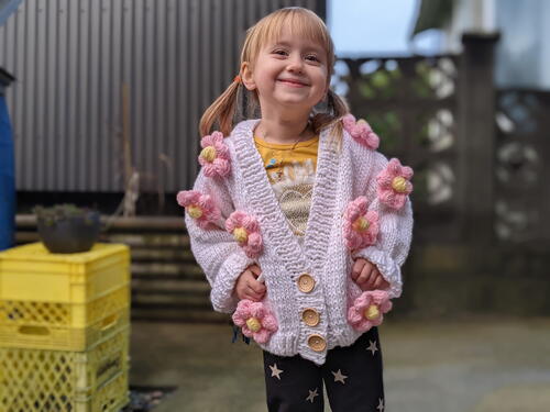 Baby Flowery Cardigan