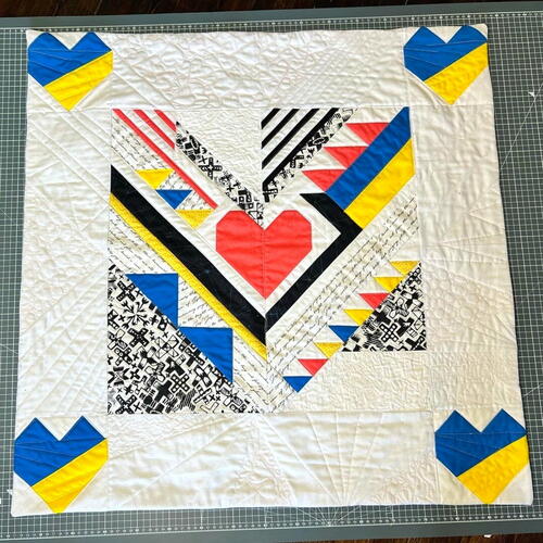 Quilted Wall Hanging For Ukraine | FaveQuilts.com