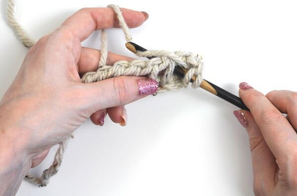 Tunisian Cluster Crochet Stitch Step 10