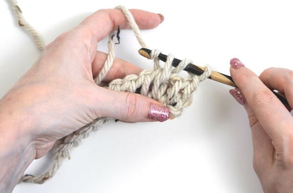 Tunisian Cluster Crochet Stitch Step 12