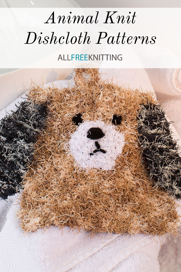 11 Free Knitted Dishcloth Patterns of Animals