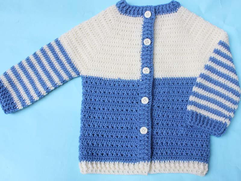 Baby Cardigan Jacket Sweater For Baby Boy girls crosia Woollen