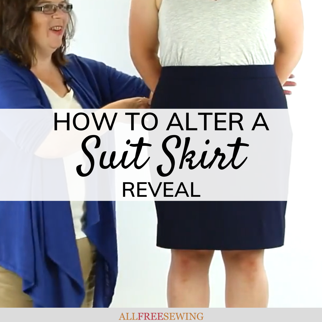 Altered Suit Skirt Reveal | AllFreeSewing.com