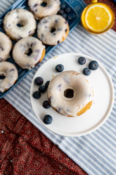 Baked Blueberry Donuts