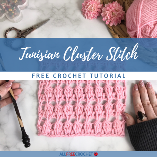Tunisian Cluster Crochet Stitch